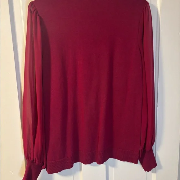 CeCe Vibrant Red Knit Top - Picture 4 of 4